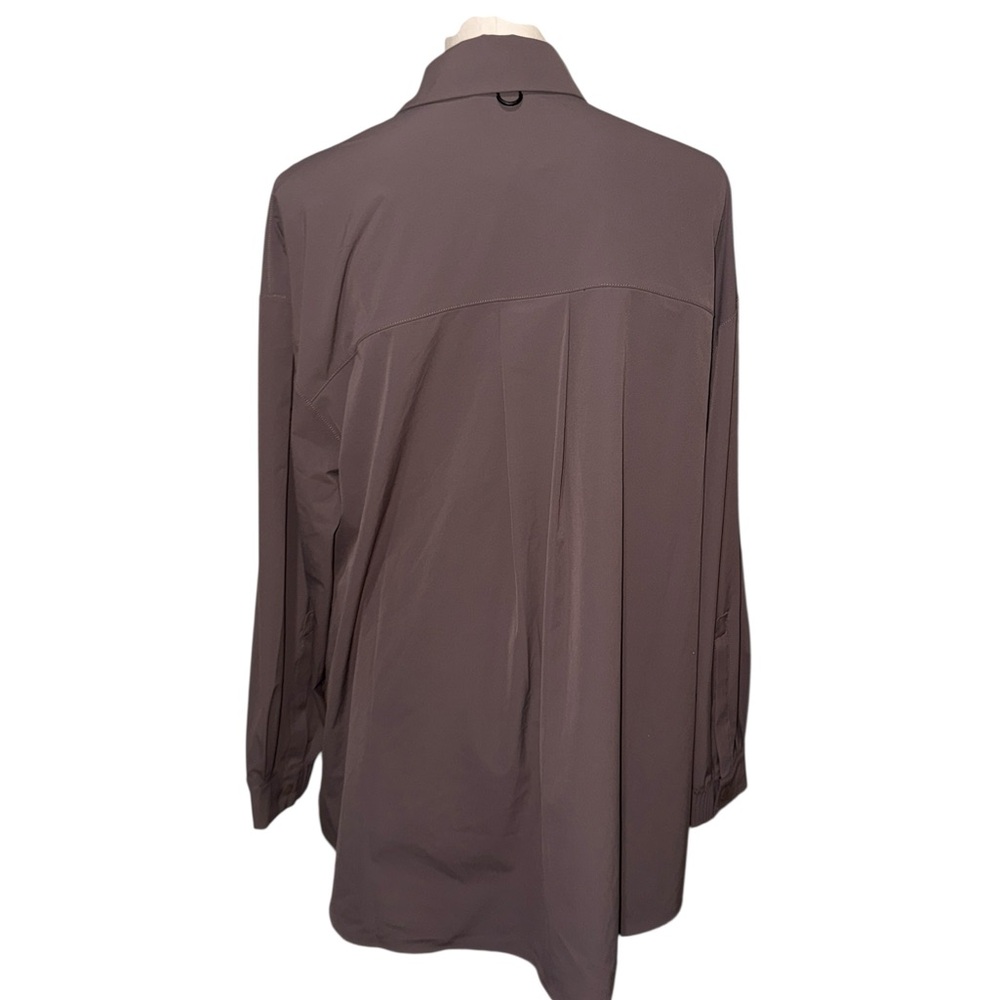 NWT NIKE $130 PerfectStretch Women's Dri-FIT Oversized Long-Sleeve Top Brown M - Picture 8 of 11